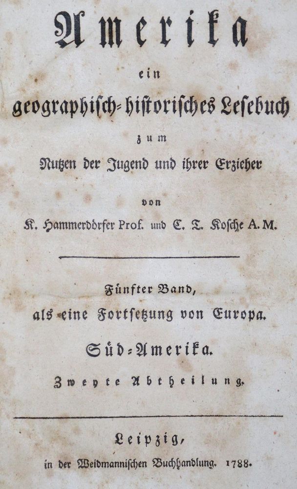 Große Abbildung Nr.1: 124-1615 Hammerdörfer,K. u. C.T.Kosche.: (Amerika)