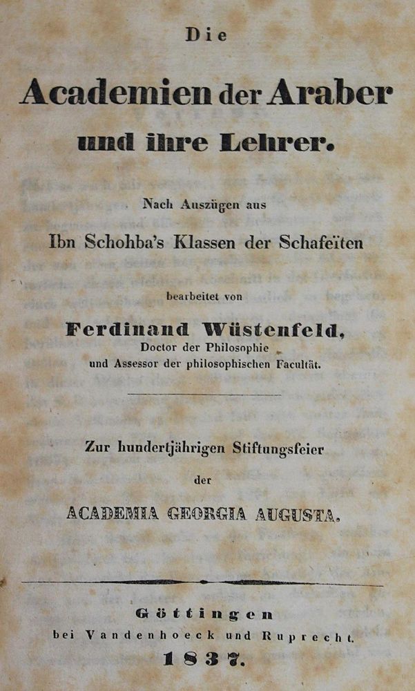 Große Abbildung Nr.1: 124-1624 Wüstenfeld,F.: (Asien, Arabien)