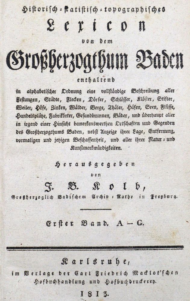 Große Abbildung Nr.1: 124-1652 Kolb,J.B.: (Deutschland, Baden-Württemberg)