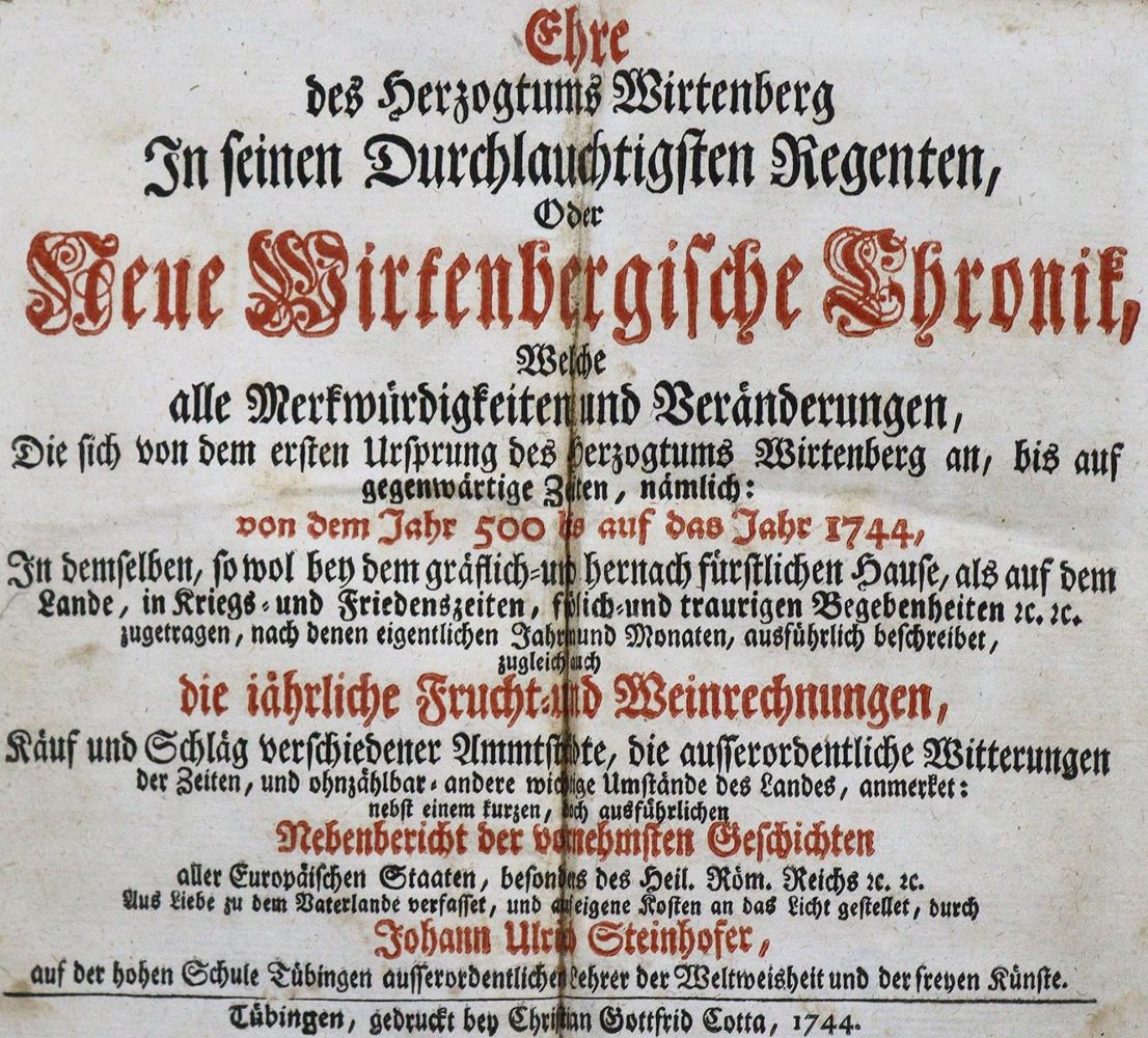 Große Abbildung Nr.1: 124-1659 Steinhofer,J.U.: (Deutschland, Baden-Württemberg)