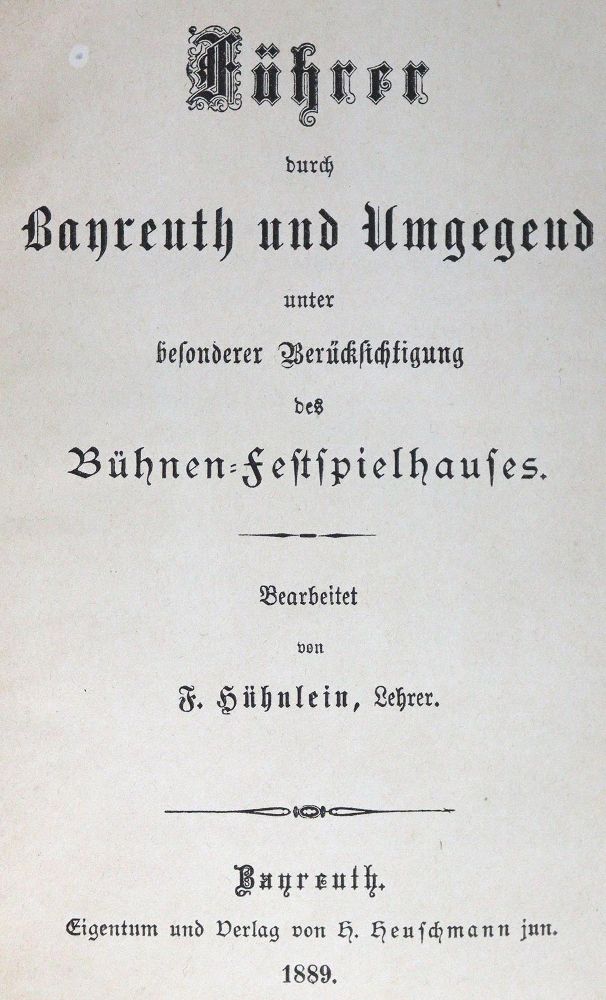 Große Abbildung Nr.1: 124-1667 Hühnlein,F.: (Deutschland, Bayreuth)