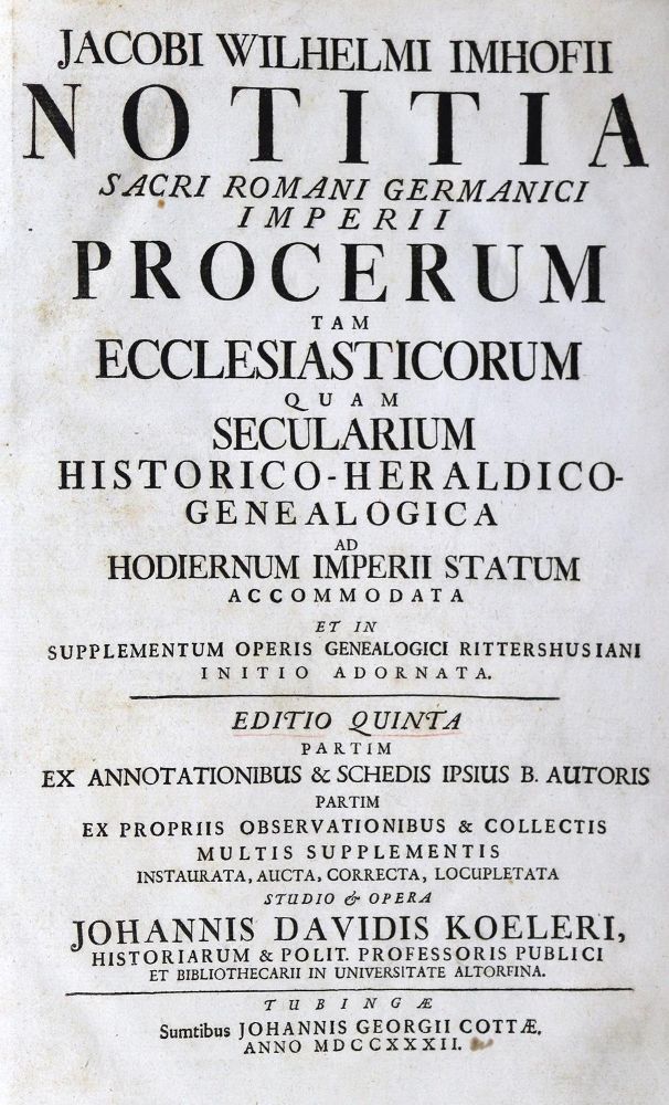 Große Abbildung Nr.2: 124-1687 Imhof,J.W.: (Deutschland)