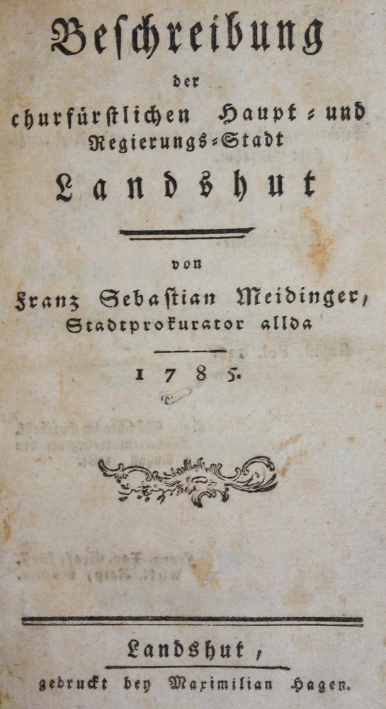 Große Abbildung Nr.1: 124-1692 Meidinger,F.S.: (Deutschland, Landshut)
