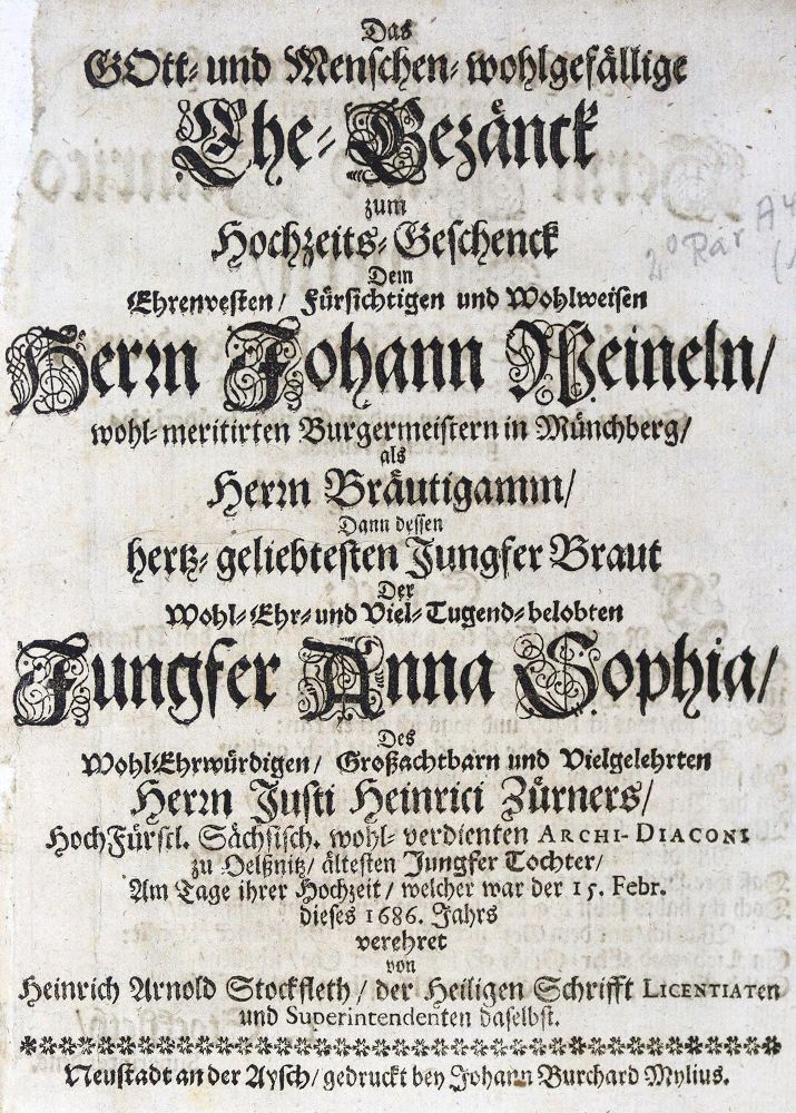 Große Abbildung Nr.1: 124-1695 Stockfleth,H.A.: (Deutschland, Münchberg)