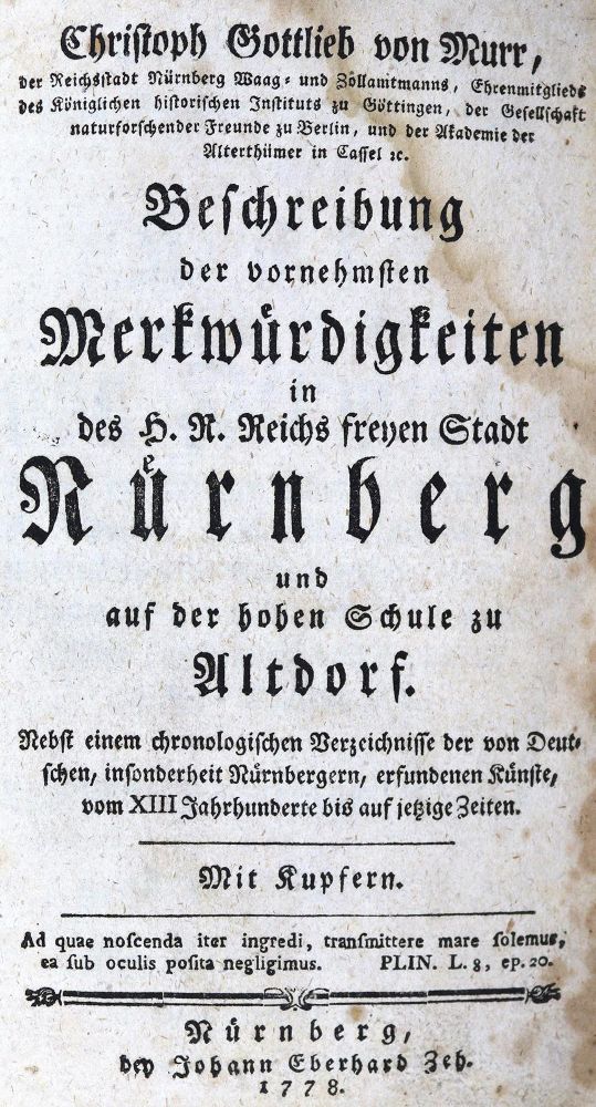 Große Abbildung Nr.11: 124-1700 Murr,C.G.v.: (Deutschland, Nürnberg)