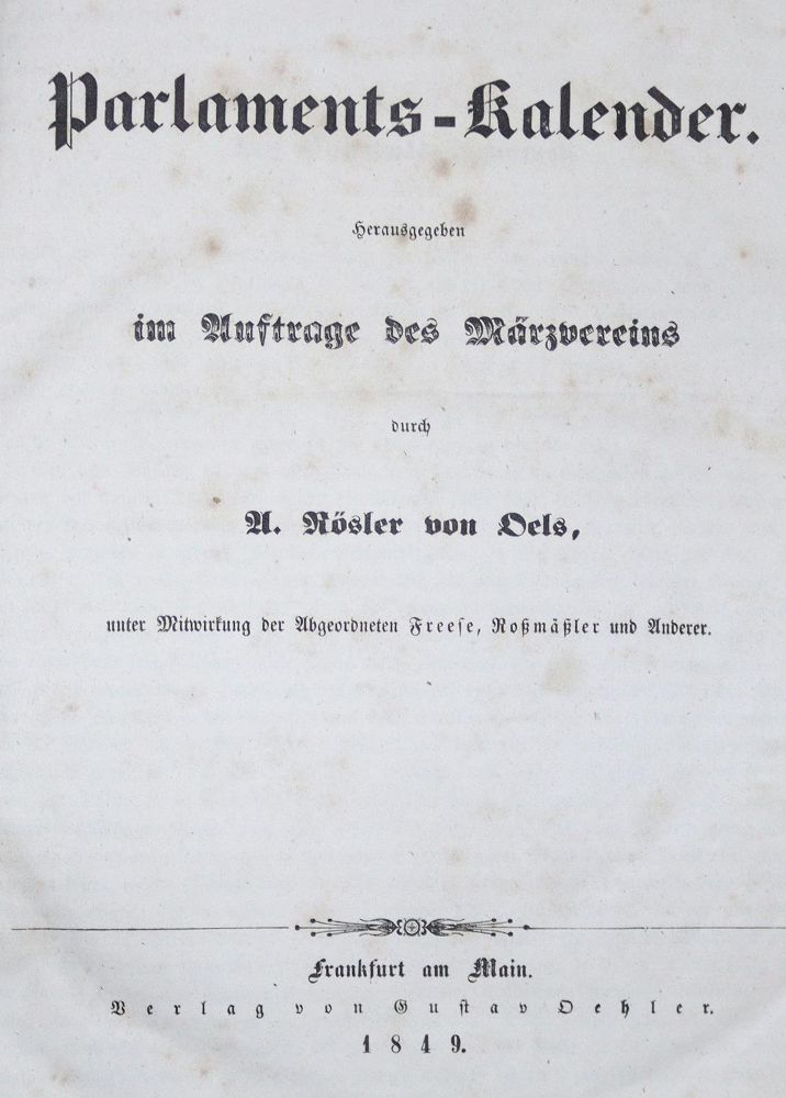 Große Abbildung Nr.1: 124-1712 Sammlung: (Deutschland, Revolution 1848/49 - Vormärz - Politik)