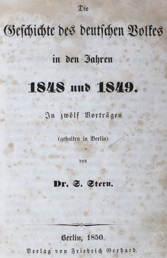 Große Abbildung Nr.1: 124-1713 Stern,S.: (Deutschland, Revolution 1848/49 - Vormärz - Politik)