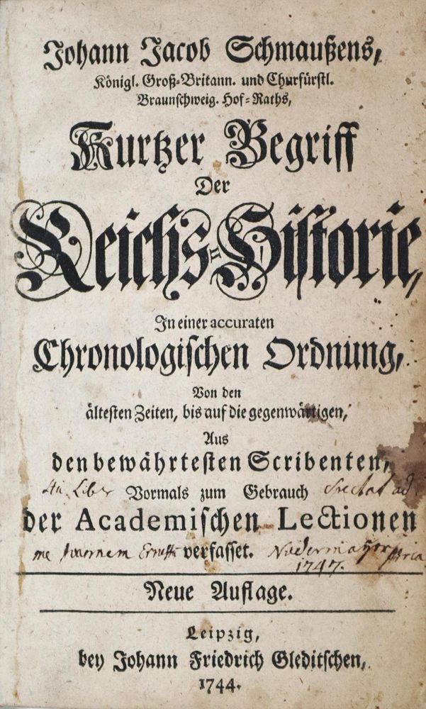 Große Abbildung Nr.1: 124-1727 Schmauß,J.J.: (Deutschland)