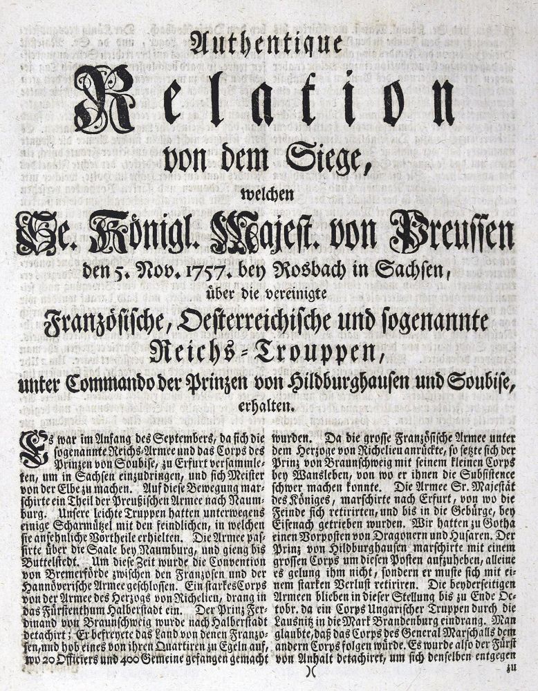 Große Abbildung Nr.1: 124-1734 Siebenjähriger Krieg.: (Deutschland)