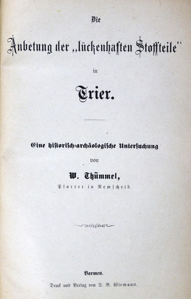 Große Abbildung Nr.1: 124-1740 Gildemeister,J. u. H.v.Sybel.: (Deutschland, Trier)