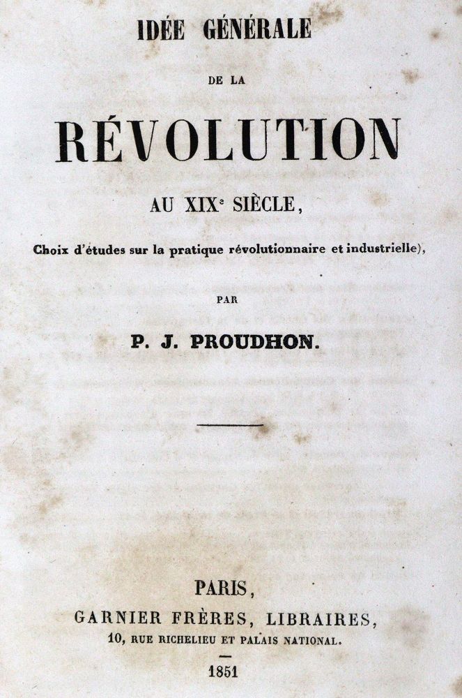 Große Abbildung Nr.1: 124-1760 Proudhon,P.-J.: (Frankreich, Revolution)