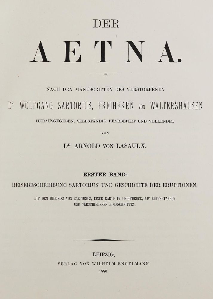 Große Abbildung Nr.3: 124-1784 Sartorius von Waltershausen,W. u. A.v.Lasaulx.: (Italien)
