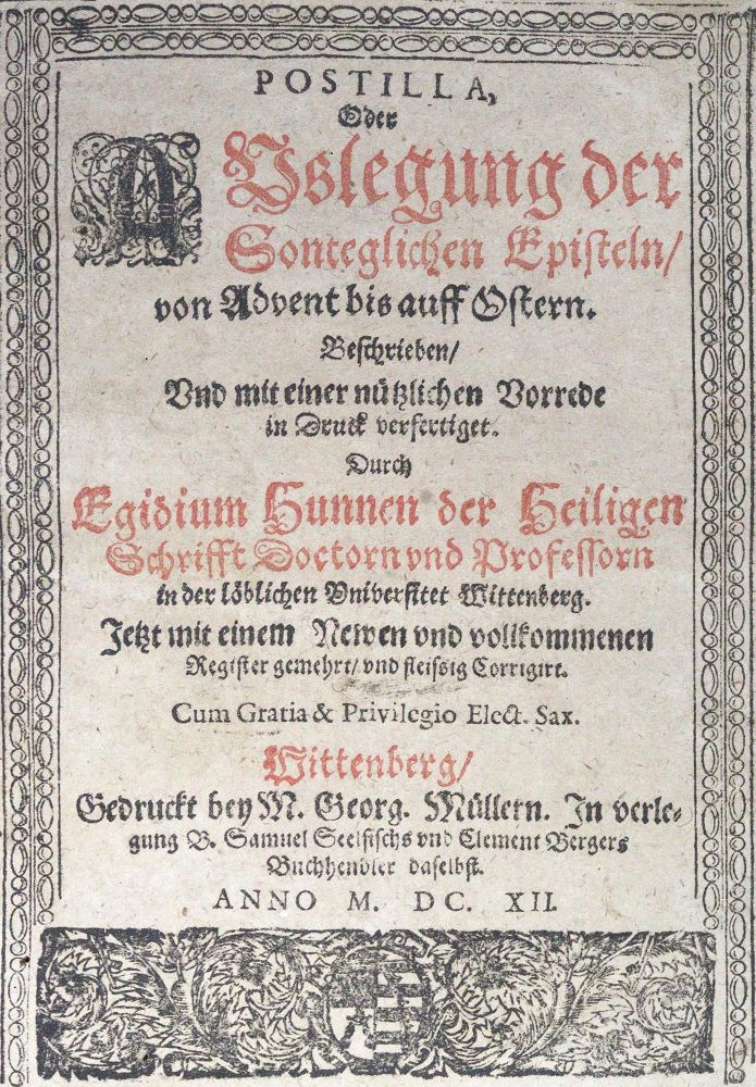 Große Abbildung Nr.1: 124-180 Hunnius,A.: (Alte Drucke, Handschriften und Theologie)