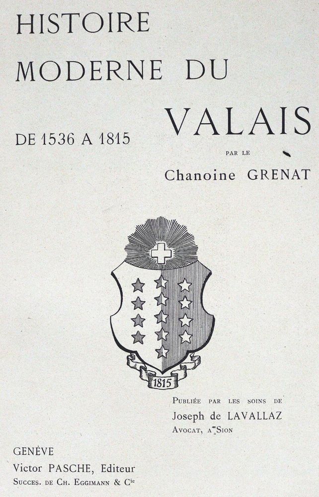 Große Abbildung Nr.1: 124-1820 Grenat,(P.A.).: (Schweiz)