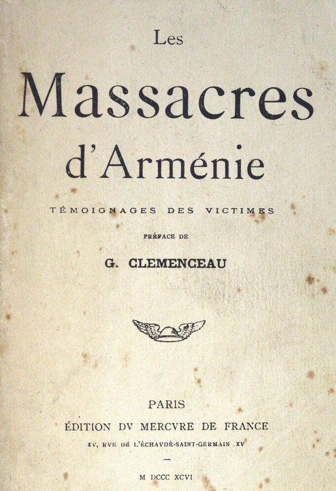 Große Abbildung Nr.1: 124-1835 Clemenceau,G. (Vorw.).: (Verschiedene Länder - Geschichte, Armenien)