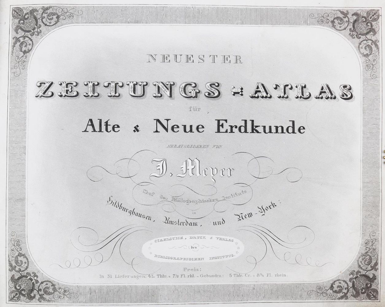 Große Abbildung Nr.3: 124-1844 Meyer,J.: (Verschiedene Länder - Geschichte, Atlanten)