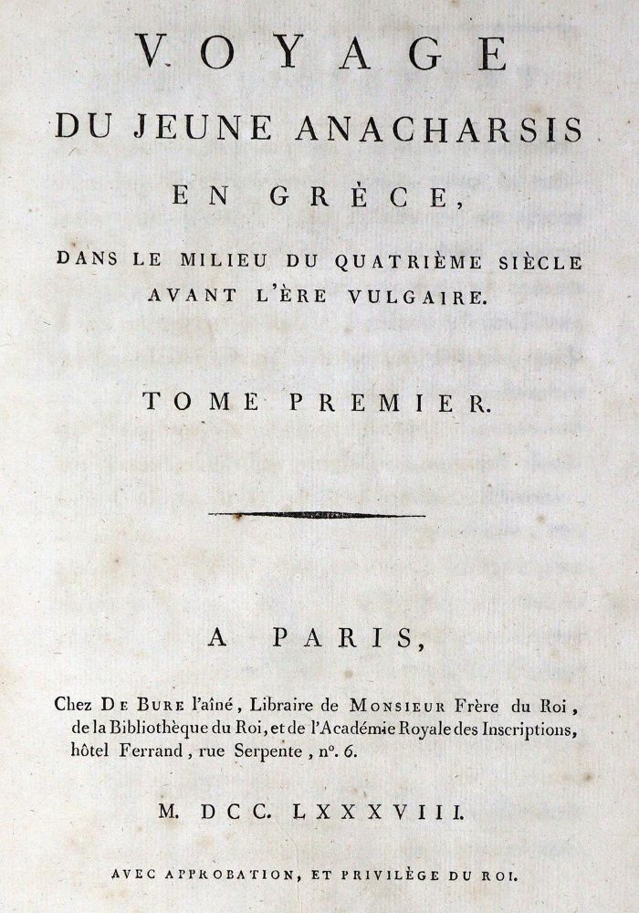 Große Abbildung Nr.1: 124-1873 Barthelemy,J.J.: (Verschiedene Länder - Geschichte, Griechenland)
