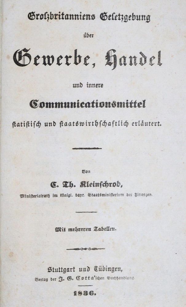 Große Abbildung Nr.1: 124-1877 Kleinschrod,C.T.: (Verschiedene Länder - Varia, Grossbritannien)