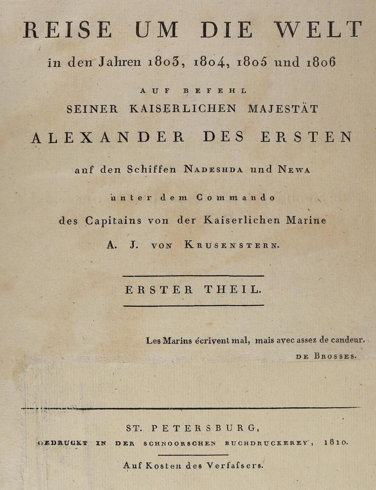 Große Abbildung Nr.2: 124-1888 Krusenstern,A.J.v.: (Verschiedene Länder - Geschichte)