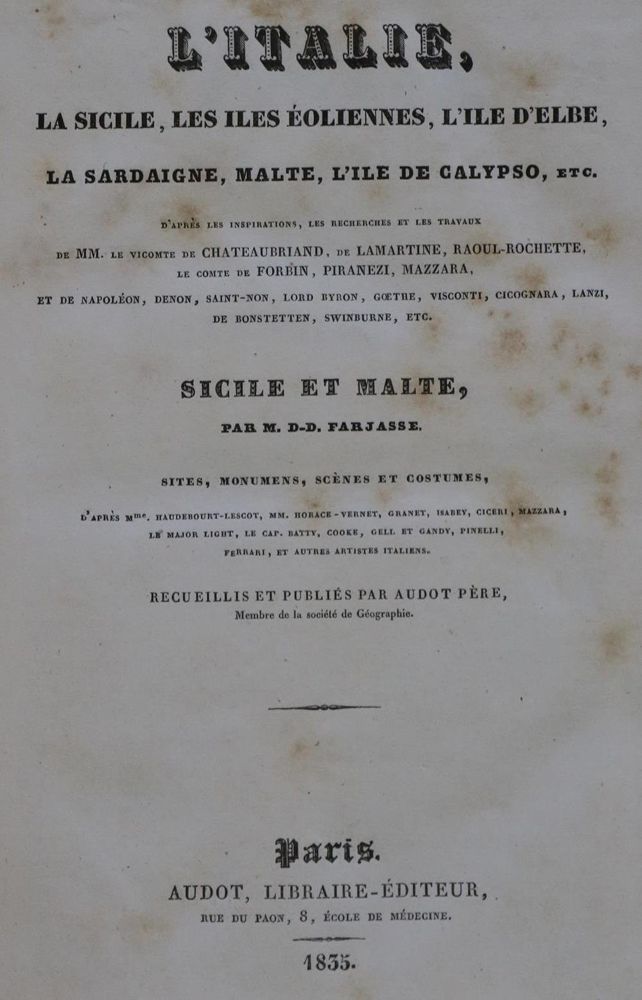 Große Abbildung Nr.1: 124-1892 Farjasse,D.D.: (Verschiedene Länder - Geschichte, Malta)