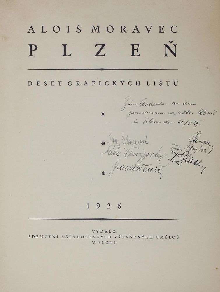 Große Abbildung Nr.1: 124-1914 Moravec,A.: (Verschiedene Länder - Geschichte, Tschechien, Pilsen)