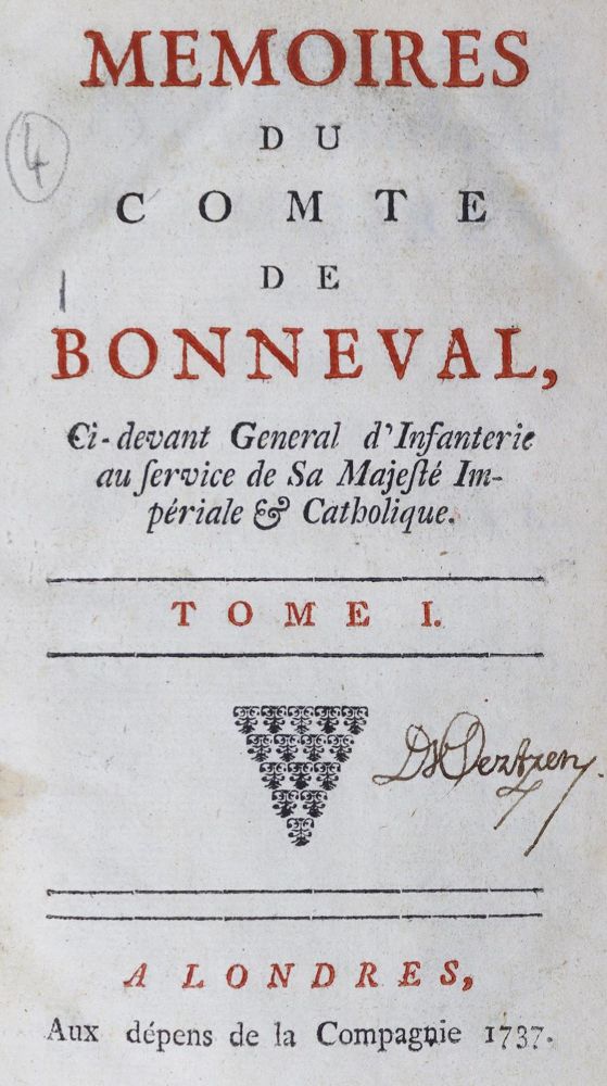 Große Abbildung Nr.1: 124-1915 Bonneval,(C.A.de.).: (Verschiedene Länder - Geschichte, Türkei)