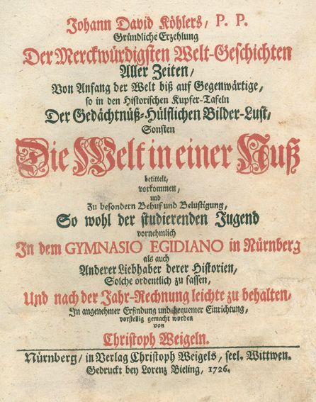 Große Abbildung Nr.1: 124-1922 Weigel,C.: (Verschiedene Länder - Geschichte)