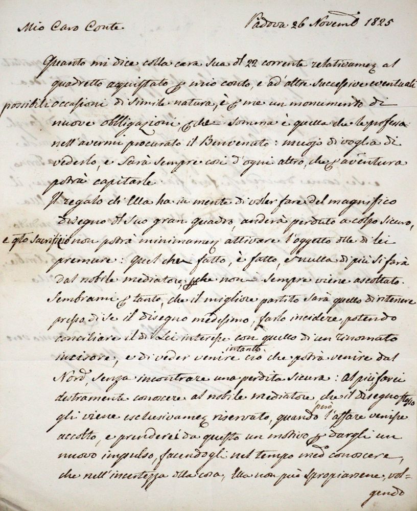 Große Abbildung Nr.1: 124-1931 Cicognara, Leopoldo Conte: (Autographen)