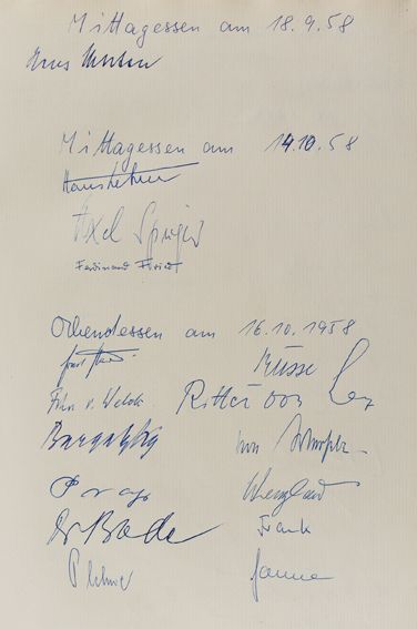 Große Abbildung Nr.1: 124-1935 Gästebuch: (Autographen)