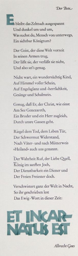 Große Abbildung Nr.2: 124-1937 Goes, Albrecht: (Autographen)