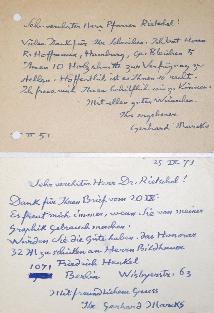 Große Abbildung Nr.2: 124-1948 Marcks, Gerhard: (Autographen)
