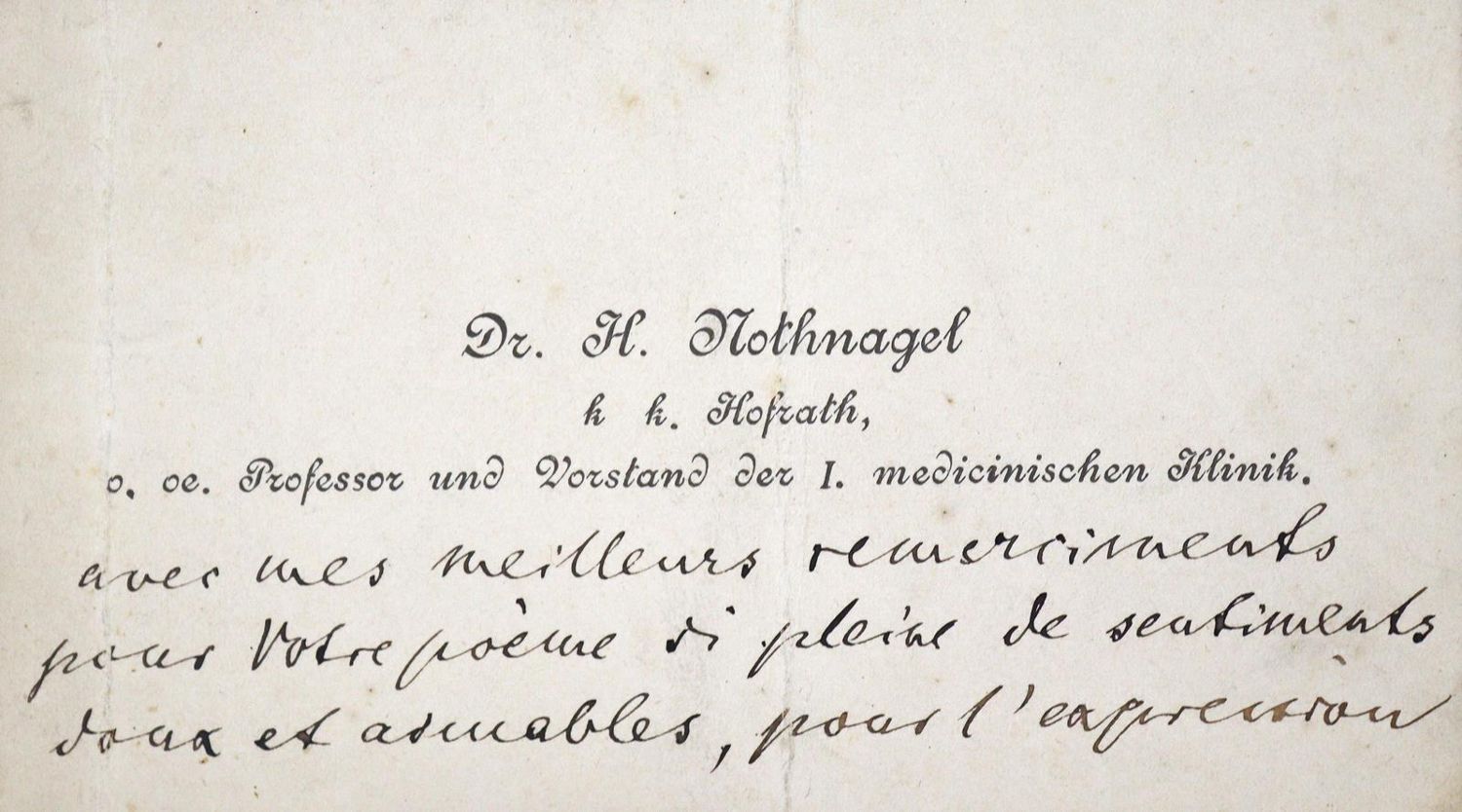 Große Abbildung Nr.1: 124-1954 Nothnagel, Hermann,: (Autographen)