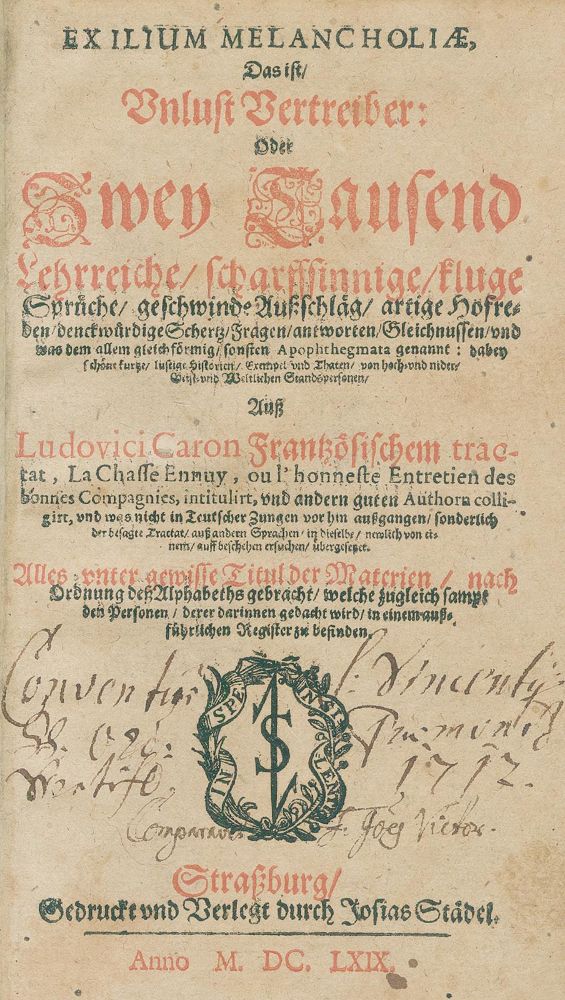 Große Abbildung Nr.2: 124-198 Lehmann,C.: (Alte Drucke, Handschriften und Theologie)