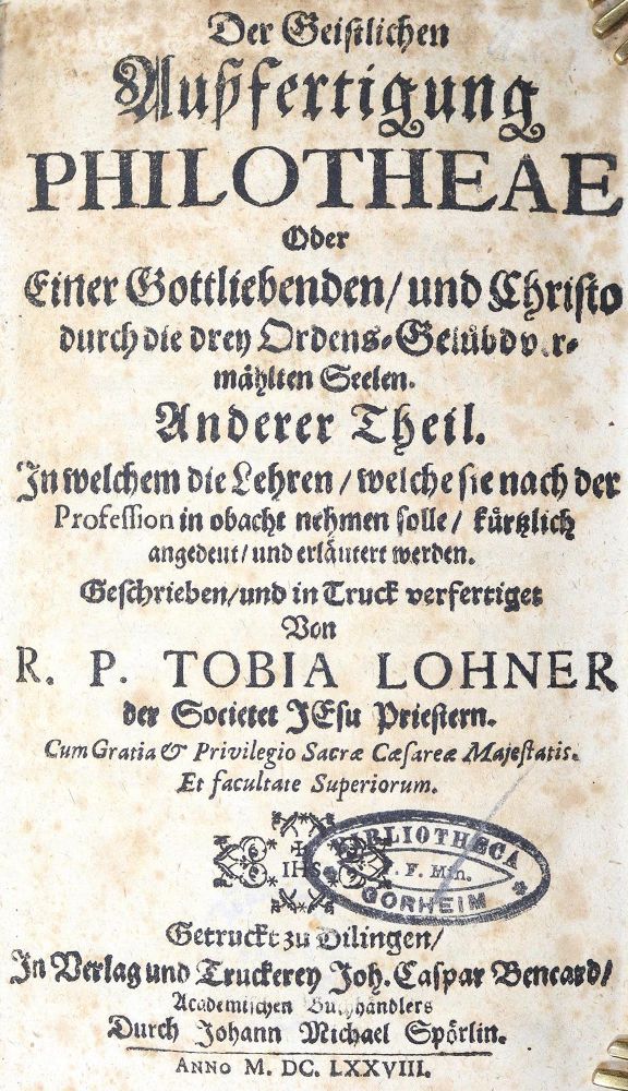 Große Abbildung Nr.1: 124-202 Lohner,T.: (Alte Drucke, Handschriften und Theologie)