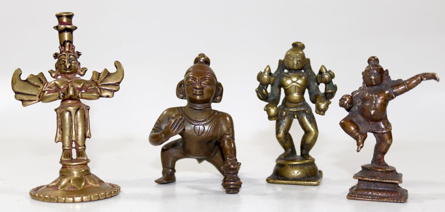 Große Abbildung Nr.1: 124-2085 4 Kleinbronzen Garuda: (Asiatika)