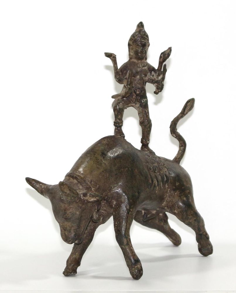 Große Abbildung Nr.3: 124-2087 Buddha auf Stier: (Asiatika)