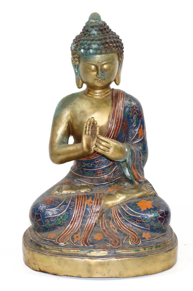 Große Abbildung Nr.1: 124-2106 Cloisonné Buddha: (Asiatika)