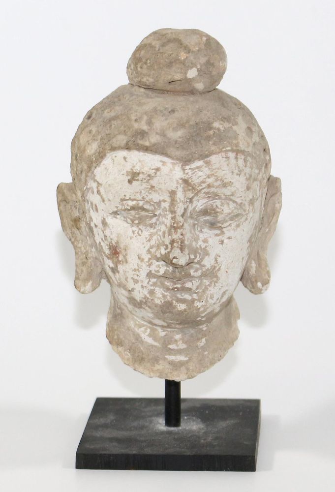 Große Abbildung Nr.1: 124-2130 Kopf des Buddha.: (Asiatika)