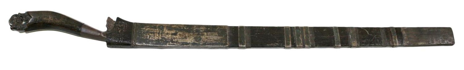 Große Abbildung Nr.2: 124-2134 Messer mit Nashorngriff: (Asiatika)