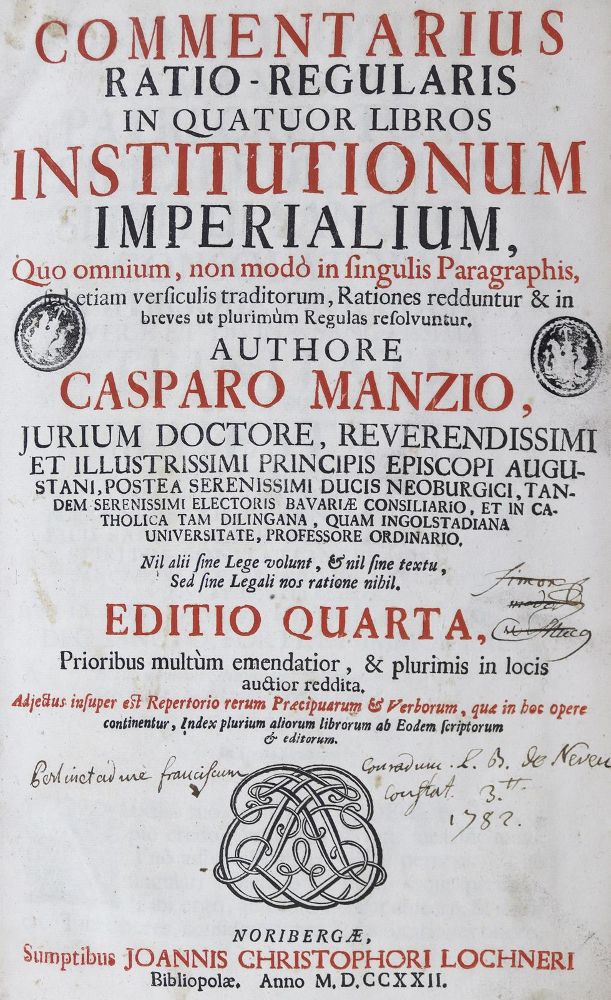Große Abbildung Nr.2: 124-217 Manz,C.: (Alte Drucke, Handschriften und Theologie)