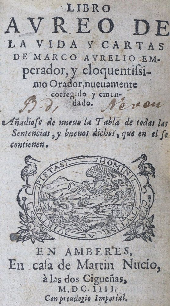Große Abbildung Nr.1: 124-218 (Guevara,A.de.).: (Mark Aurel)