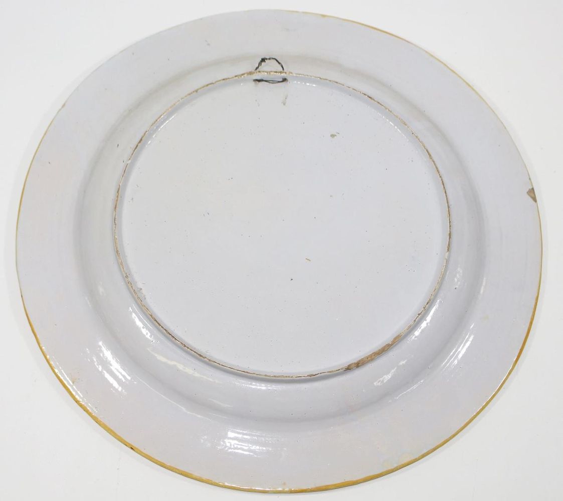 Große Abbildung Nr.2: 124-2186 Italien, große Platte: (Porzellan u. Keramik, Fayencen)