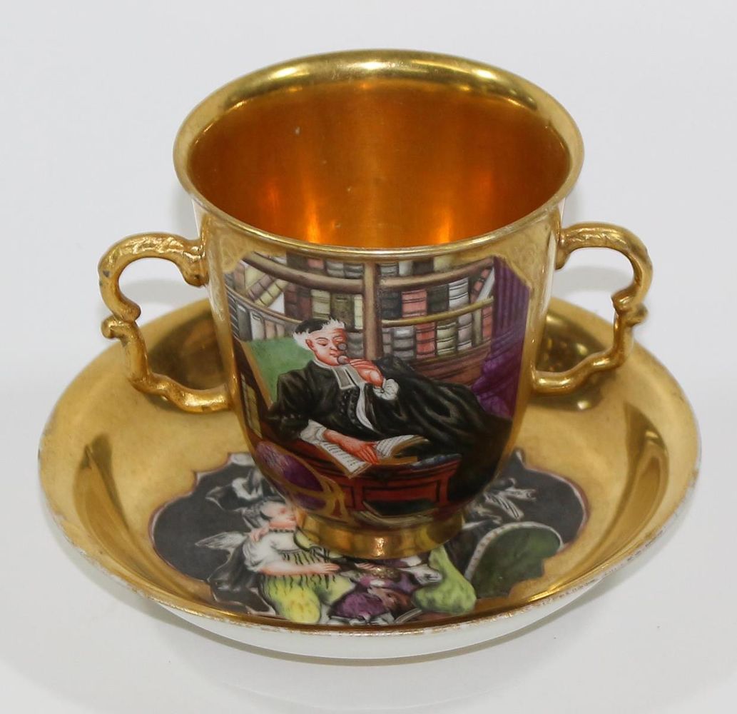 Große Abbildung Nr.7: 124-2198 Meissen Doppelhenkeltasse: (Porzellan u. Keramik, Meissen)