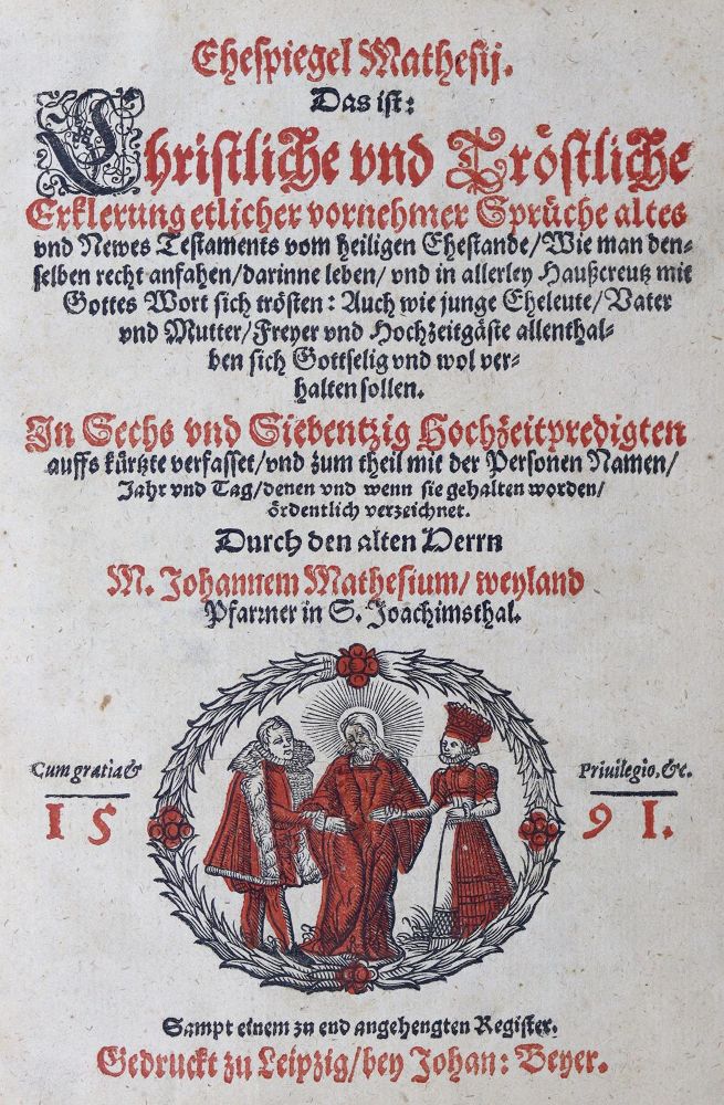 Große Abbildung Nr.1: 124-221 Mathesius,J.: (Alte Drucke, Handschriften und Theologie)
