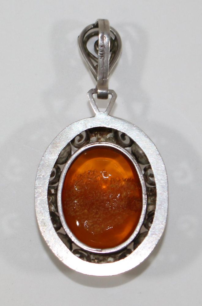 Große Abbildung Nr.2: 124-2221 Jugendstil Bernsteinanhänger: (Schmuck, Anhänger)