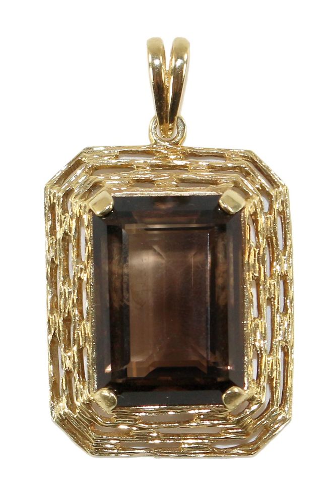 Große Abbildung Nr.1: 124-2226 Prächtiger Rauchtopas: (Schmuck, Anhänger)