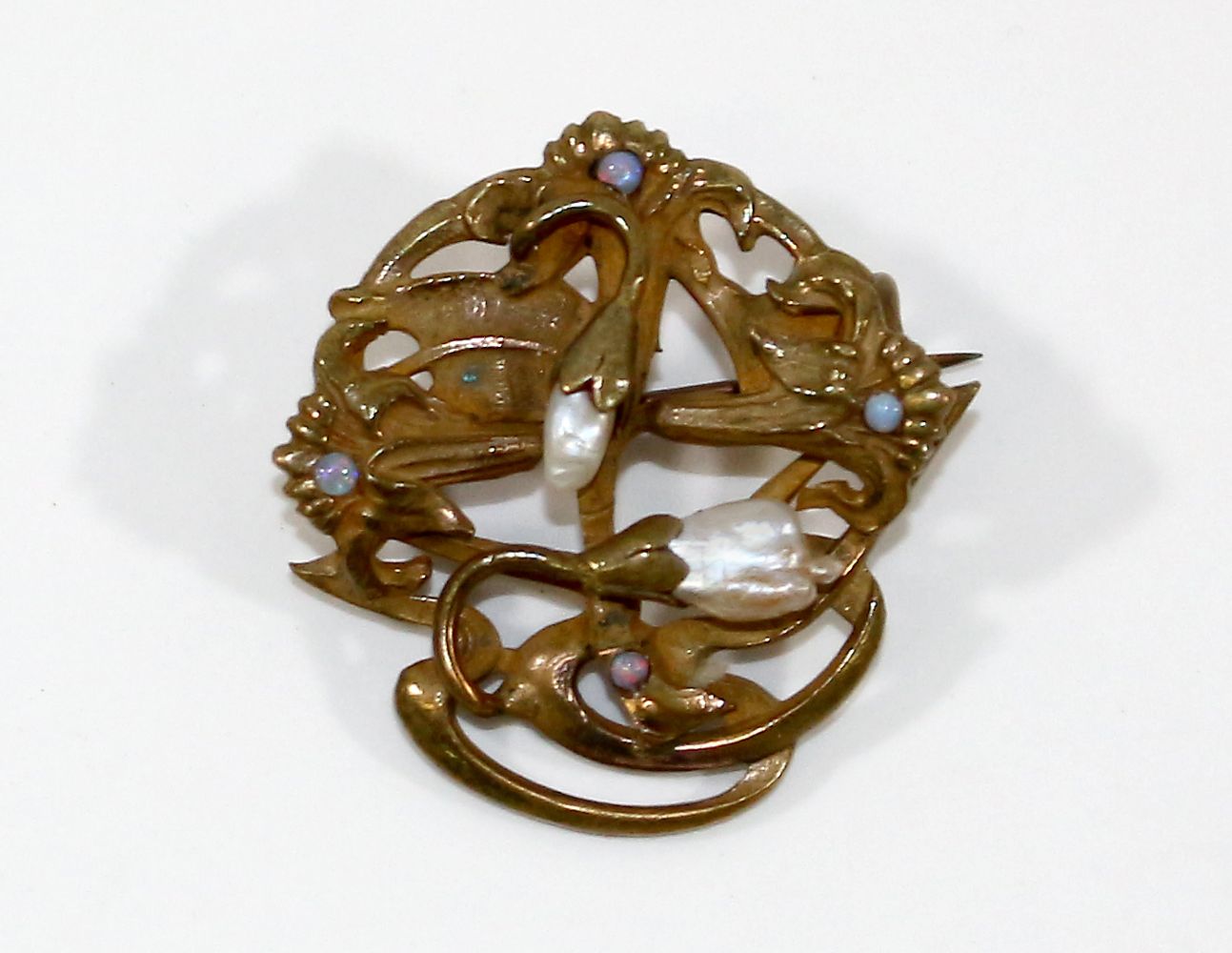 Große Abbildung Nr.1: 124-2243 Jugendstilbrosche: (Schmuck, Broschen)