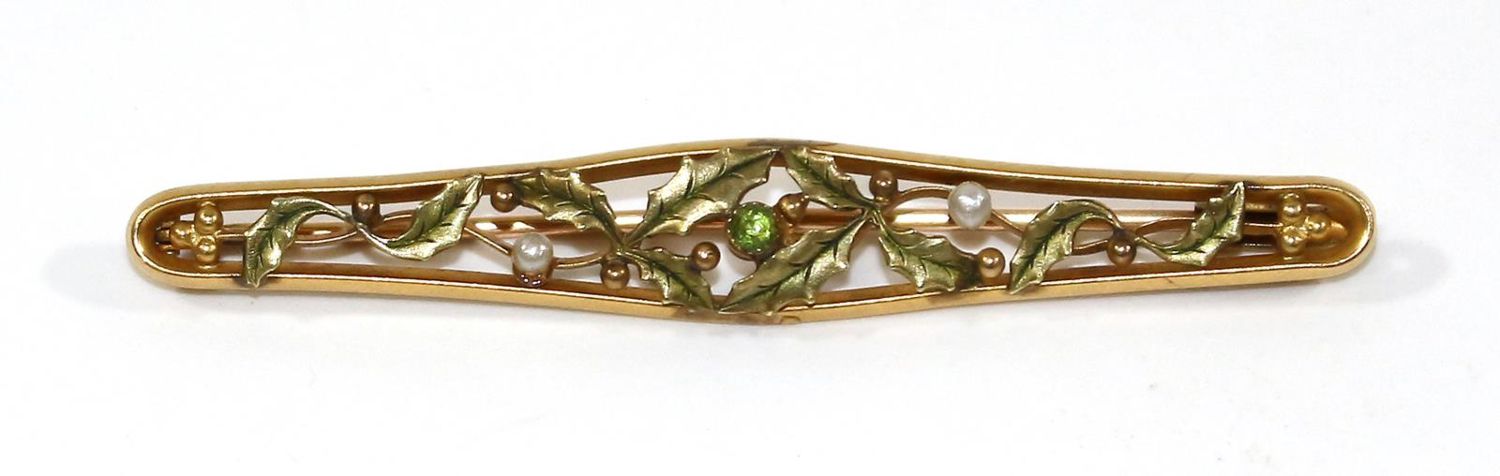 Große Abbildung Nr.1: 124-2246 Jugendstilbrosche Frankreich: (Schmuck, Broschen)