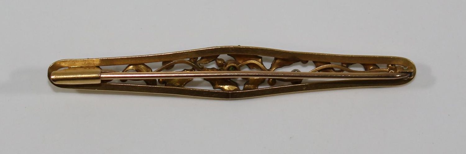 Große Abbildung Nr.2: 124-2246 Jugendstilbrosche Frankreich: (Schmuck, Broschen)