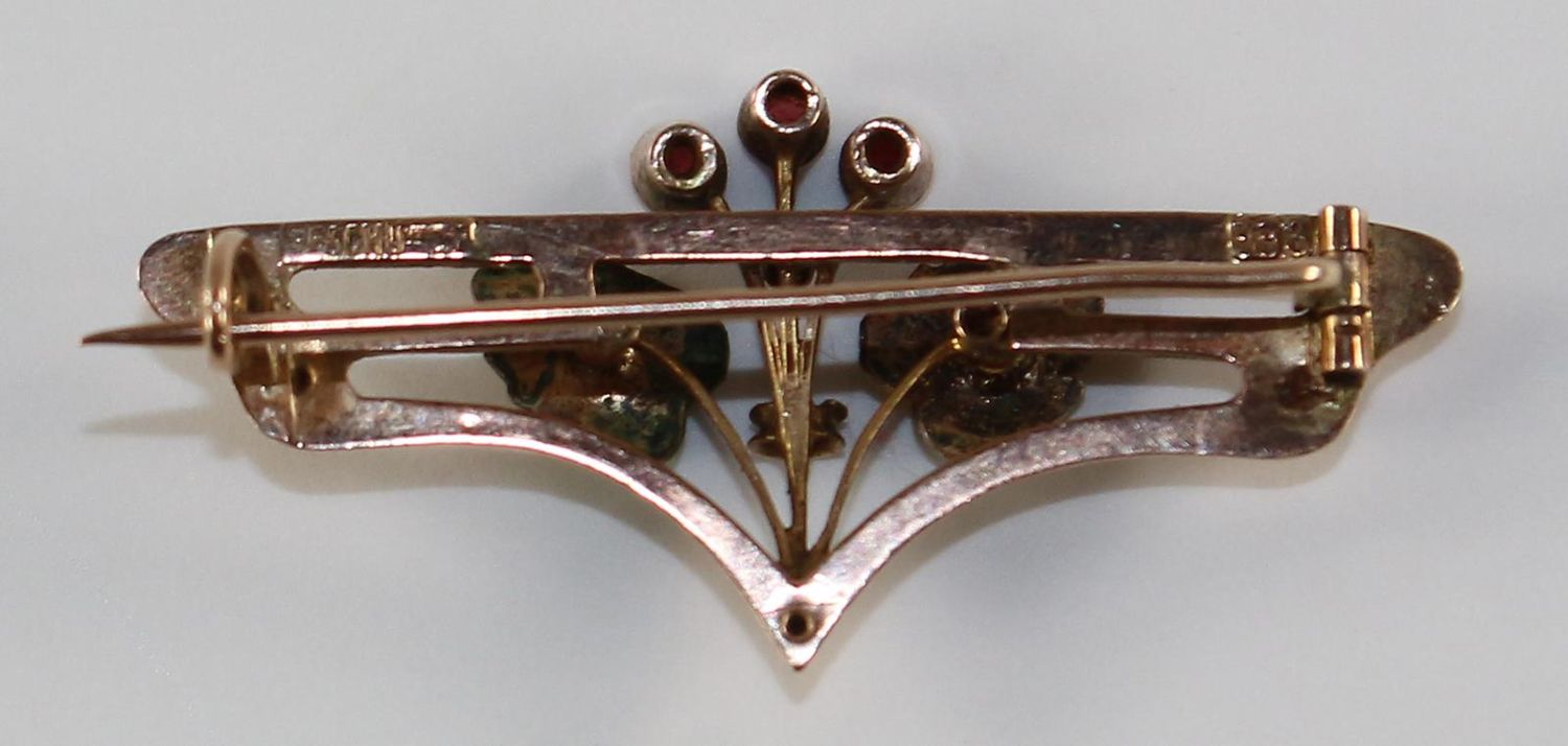 Große Abbildung Nr.2: 124-2247 Jugendstilbrosche Pforzheim: (Schmuck, Broschen)